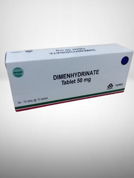 DIMENHYDRINATE 50 MG TAB 100’S (ERLIMPEX)