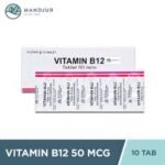 VITAMIN B12 50 MCG 10X10’S TAB (NOVA)