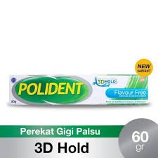 POLIDENT ADHESIVE FLAVOUR FREE 60 GRAM