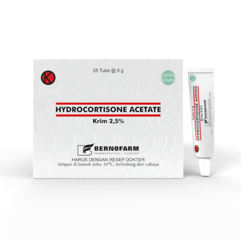 HYDROCORTISONE ACETATE 2.5% KRIM 5 GR (BERNO)