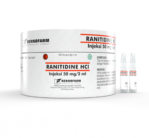 RANITIDIN 50 MG/2 ML INJ @100 (BERNO)
