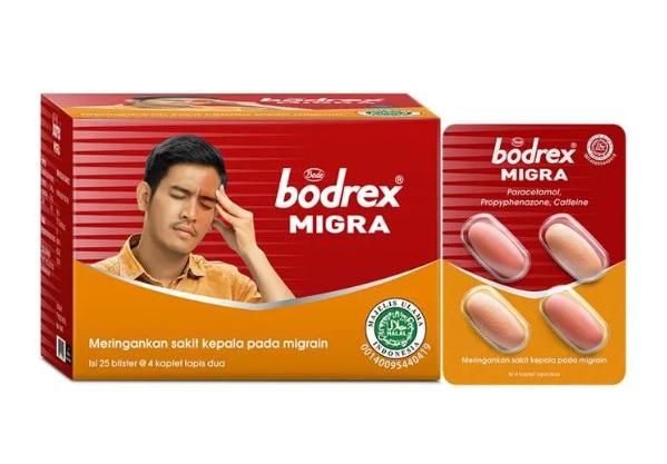 BODREX MIGRA KAP 4’S BLISTER